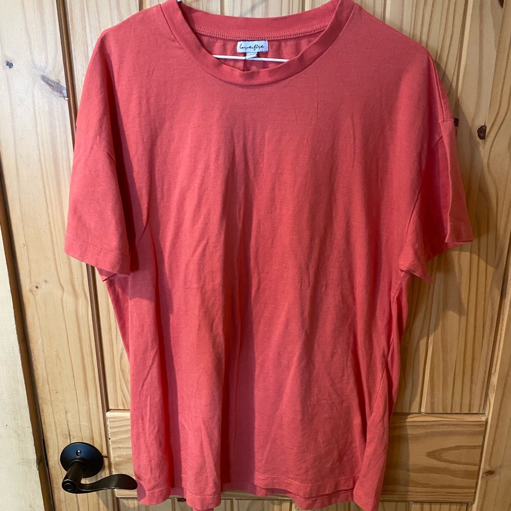 love, Fire Men's Coral T-Shirt